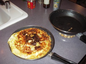 Tortilla Espanola after flipping