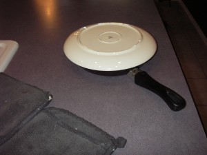 Tortilla Espanola recipe flip onto plate