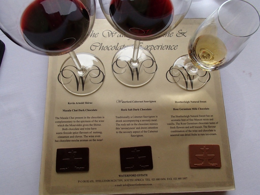 Waterford estate wine and chocolate
