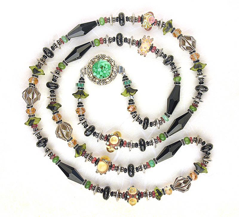 Green jade necklace