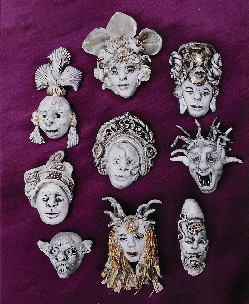 Polymer clay faces