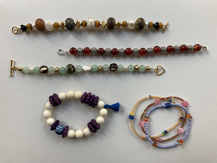 beaded bracelets by Lori Barber