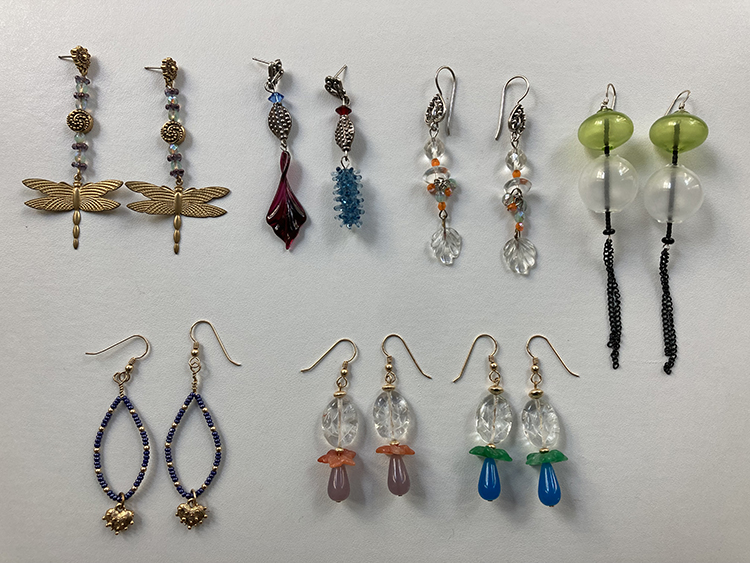 beaded earrings by Lori Barber
