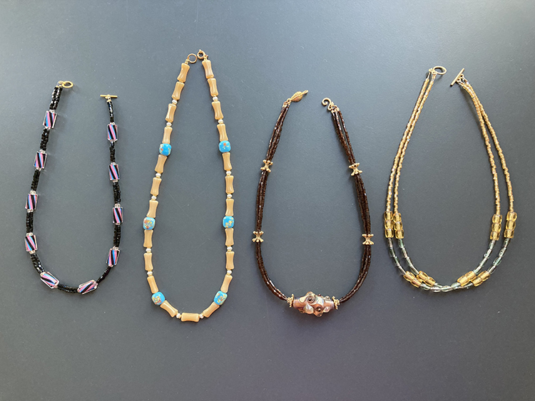 glass bead necklaces by Lori Barber